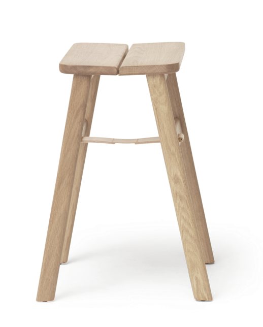 Angle Foldable Stool, White Oak