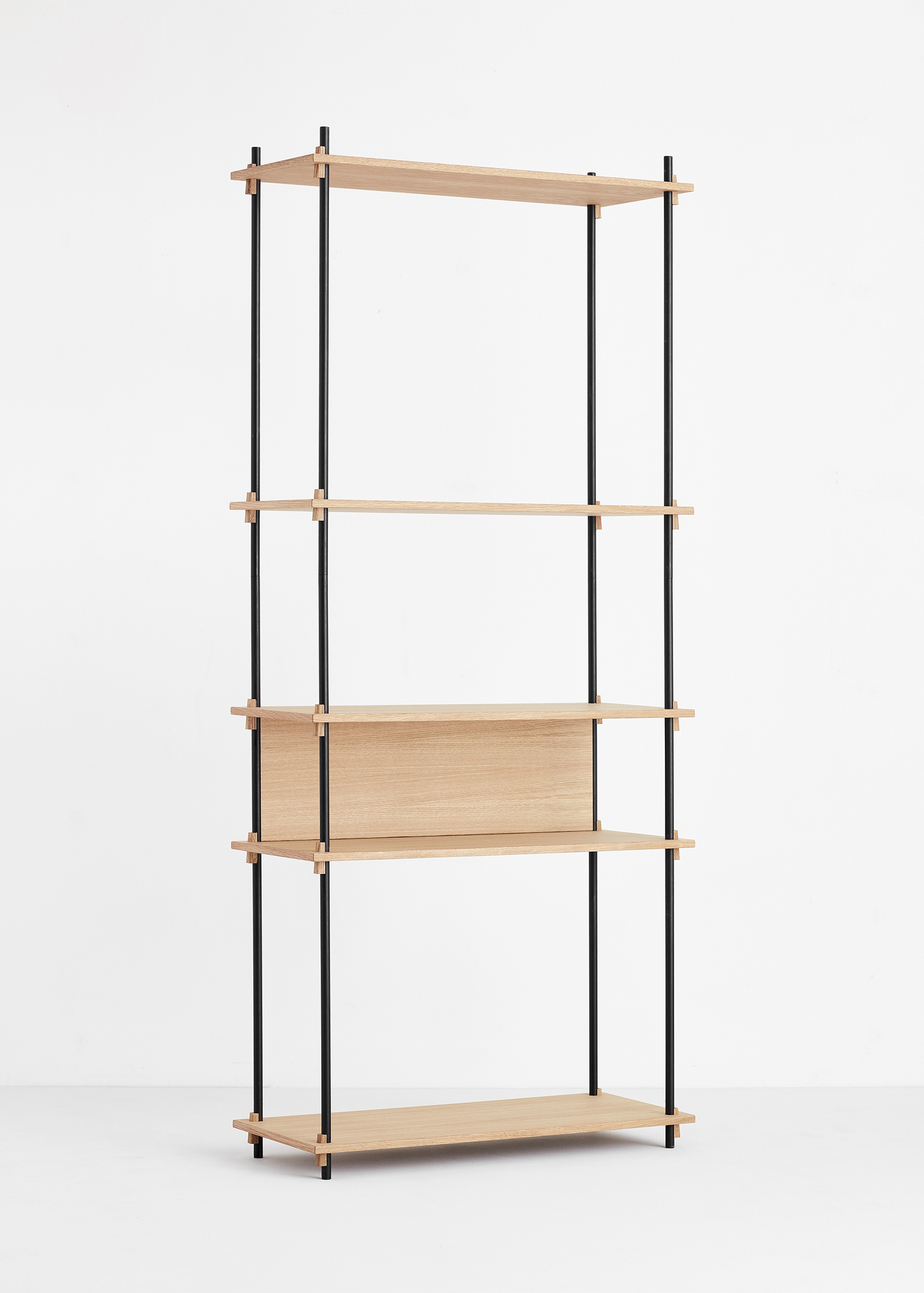 Moebe Shelving System tall single oak