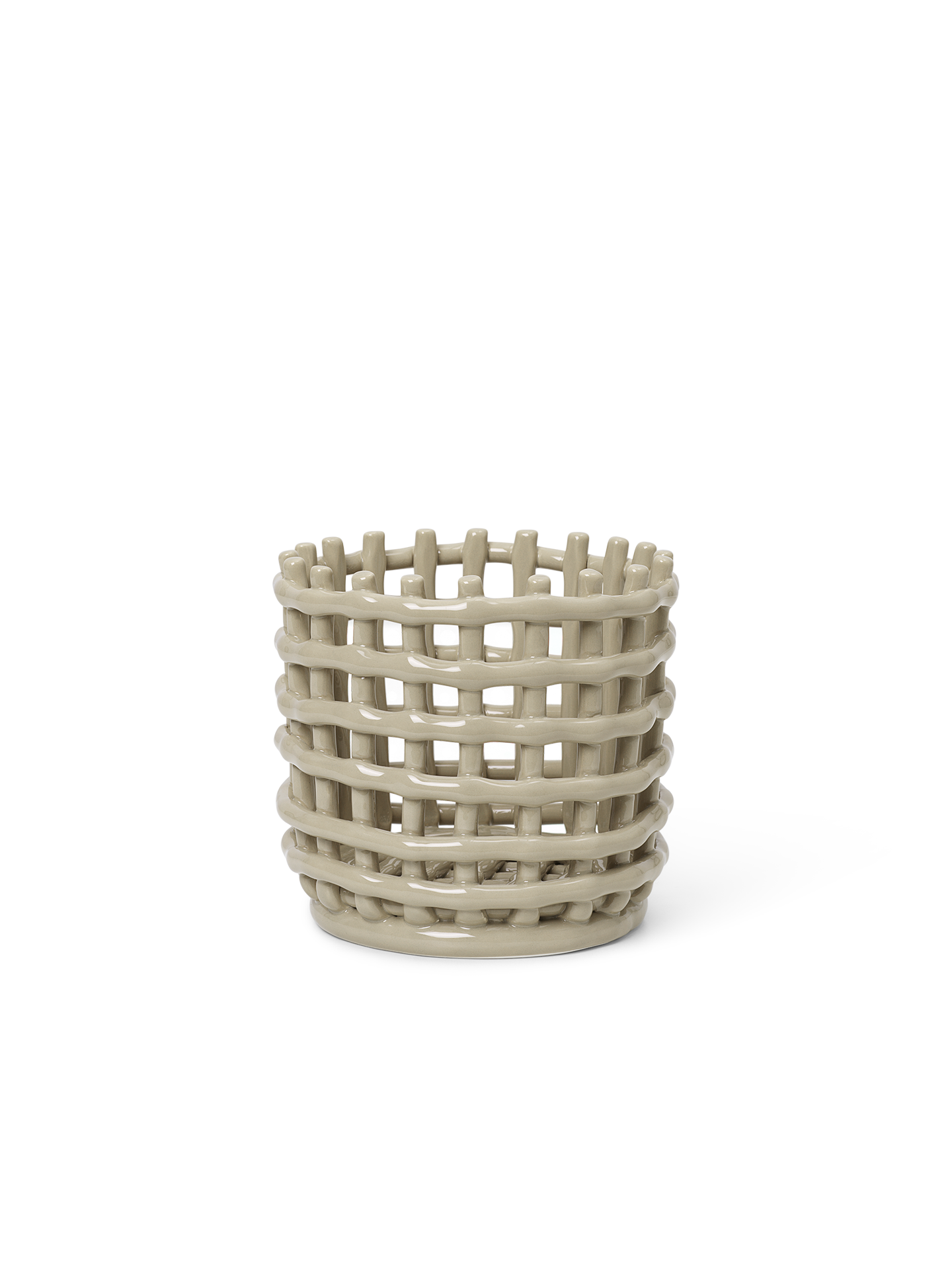 ferm living Ceramic Basket Cashmere small