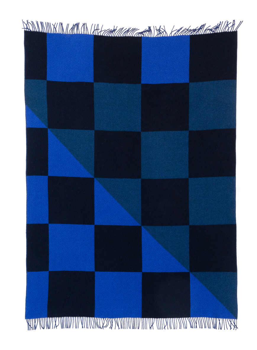 raawii Dana Arbib Patch Decke  Blue/green/navy