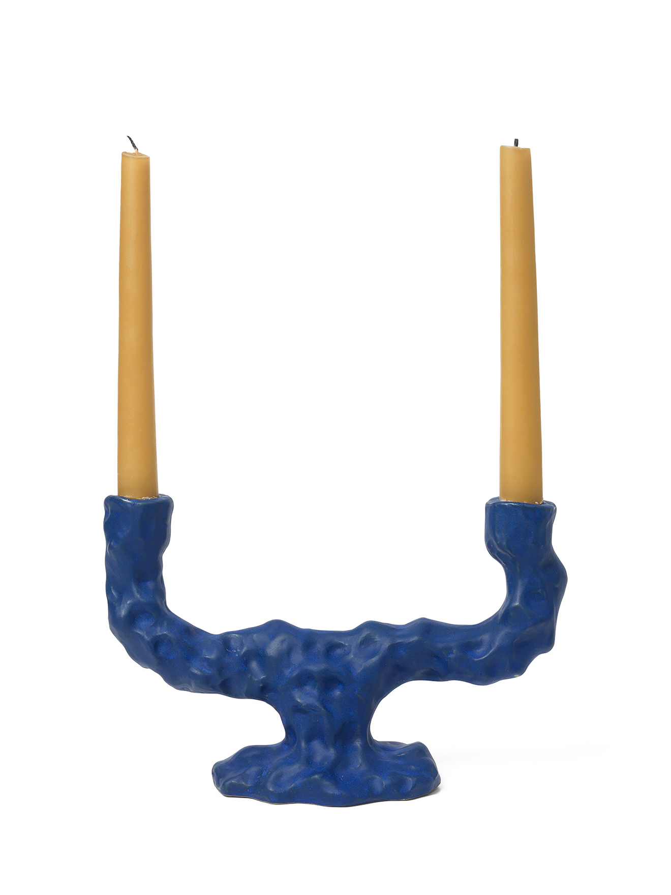 ferm living Dito Kerzenhalter double blau