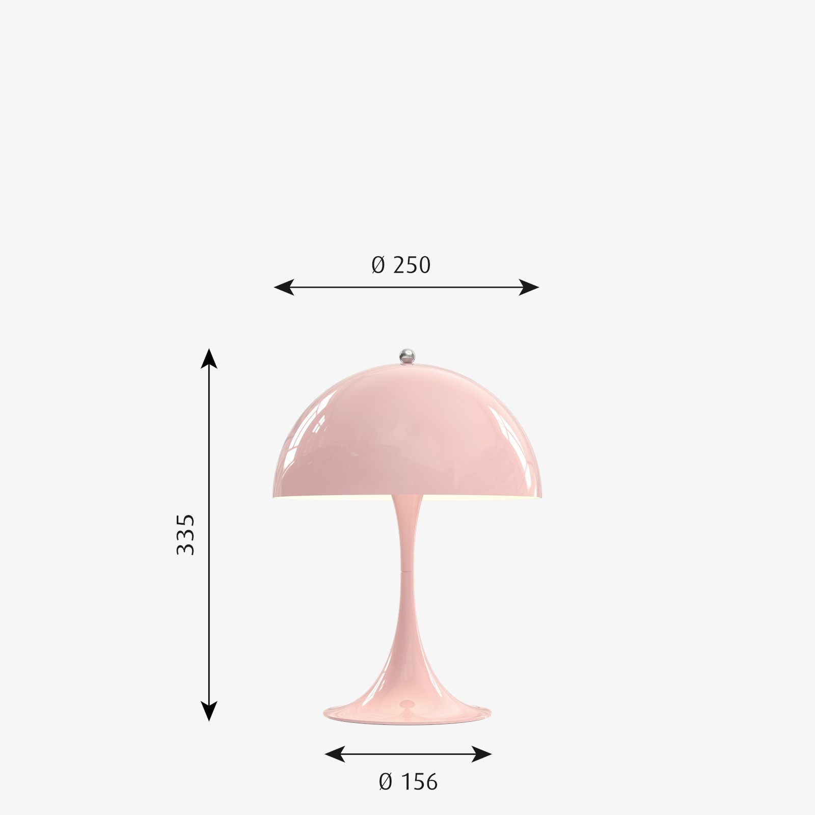 Louis Poulsen Panthella 250 pale rose