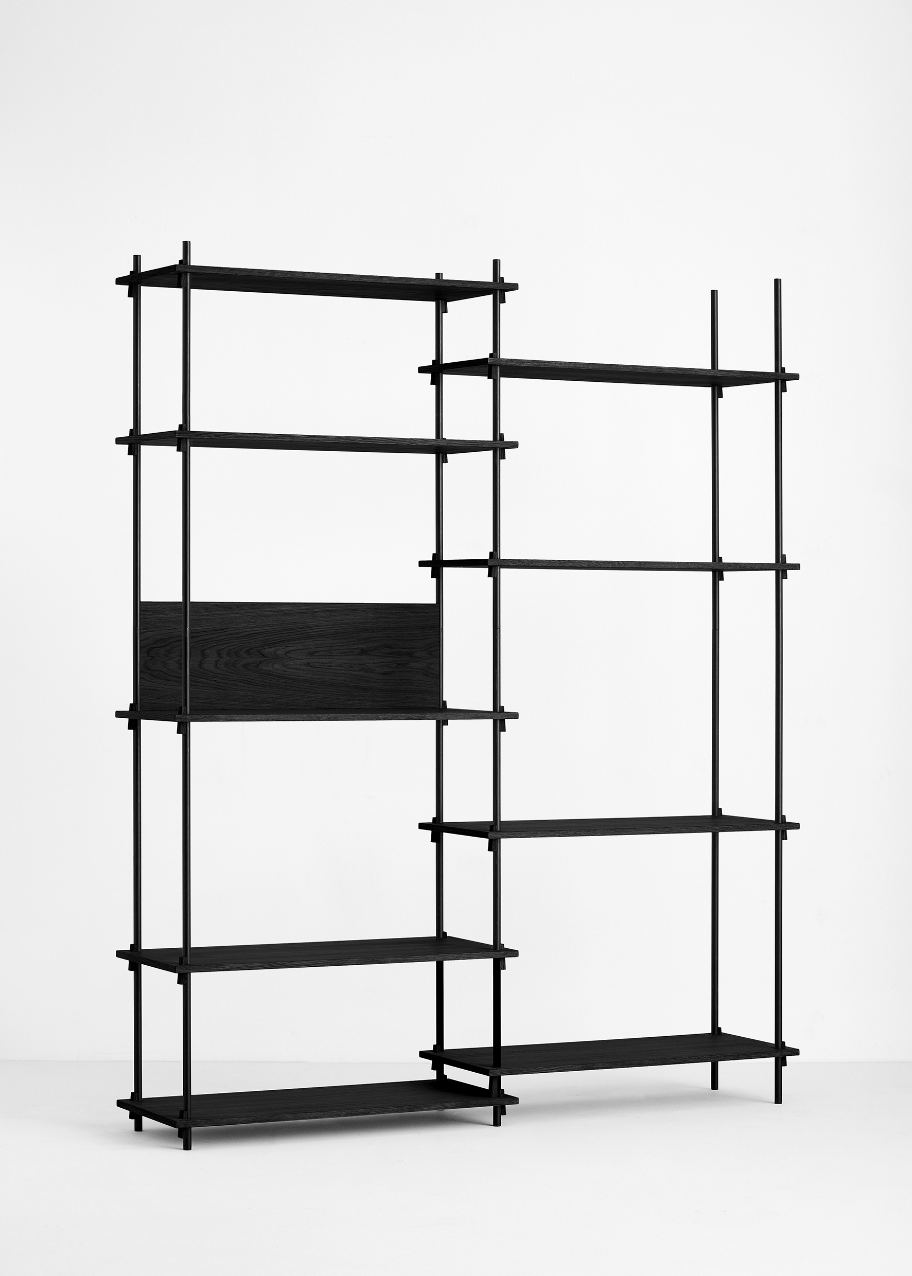 Moebe Shelving System tall double black