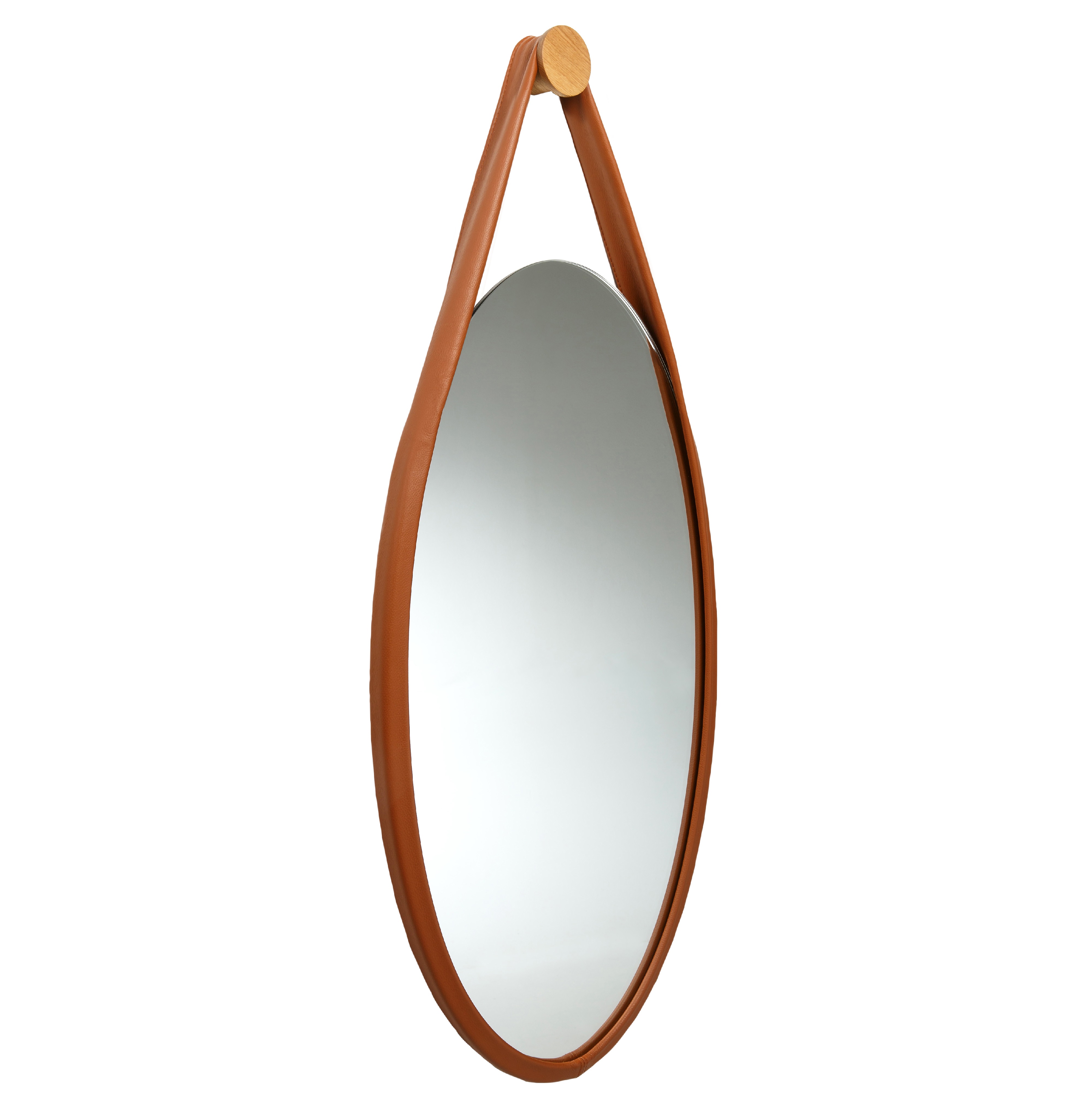 favius Wandspiegel Hide cognac Eiche