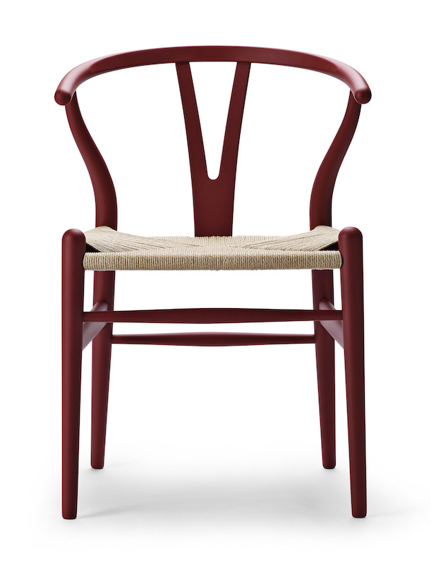 Carl Hansen CH 24 soft red Naturkordel Wishbone Chair