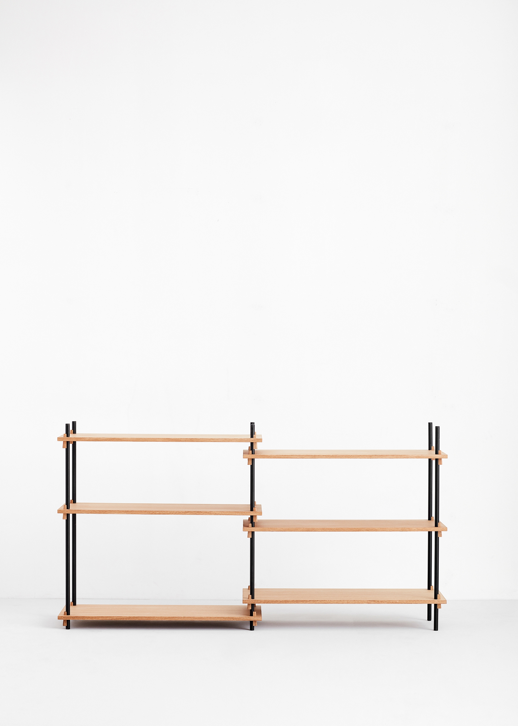 Moebe Shelving System Low double oak