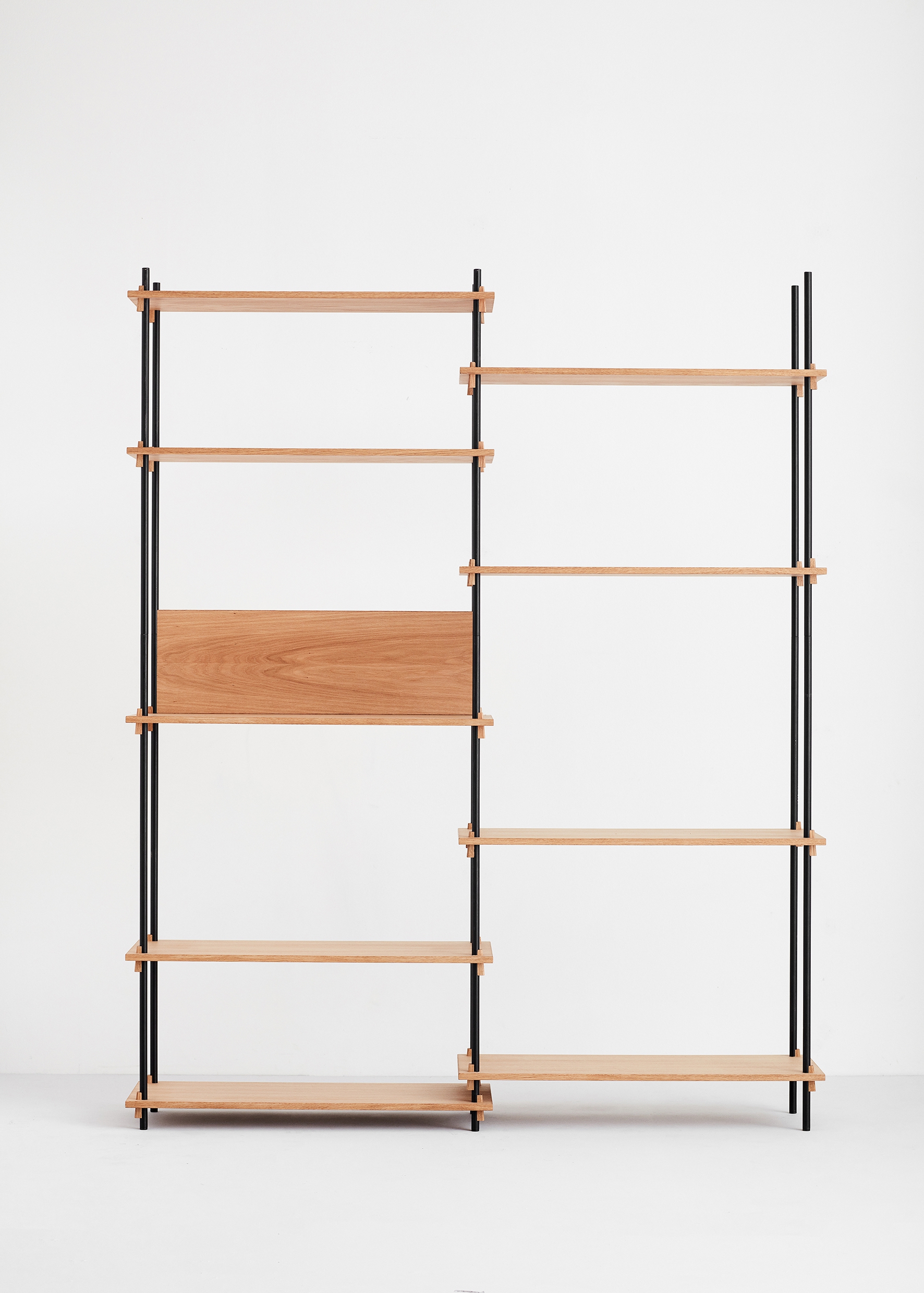 Moebe Shelving System tall double oak