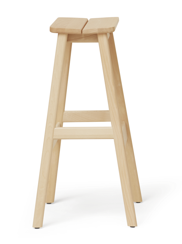 Angle Standard Bar Stool 75, Beech