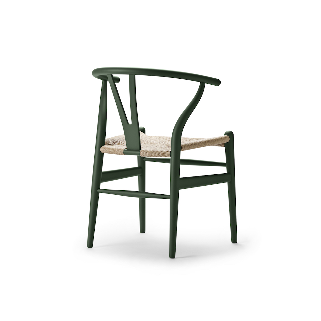 Carl Hansen CH 24 soft green Naturkordel Wishbone Chair