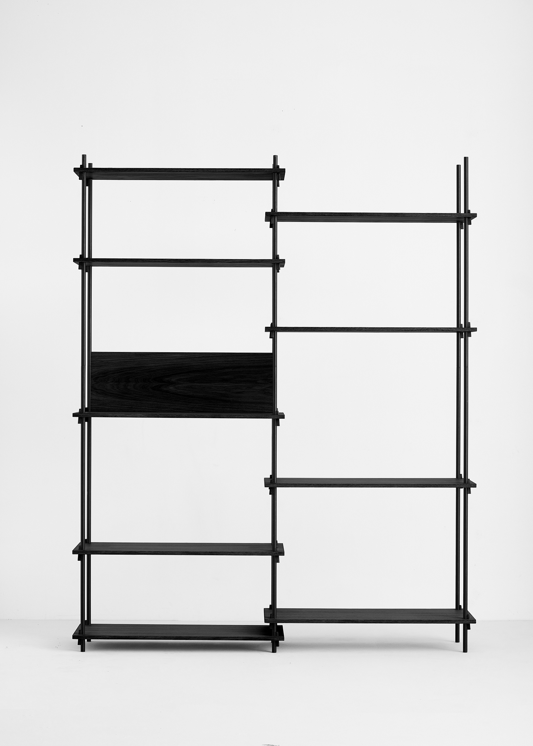 Moebe Shelving System tall double black