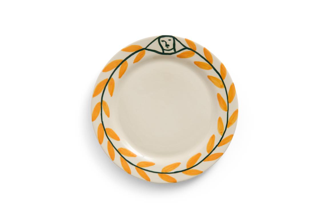 HAY La Pittura Plate Golden Leaf ø24cm