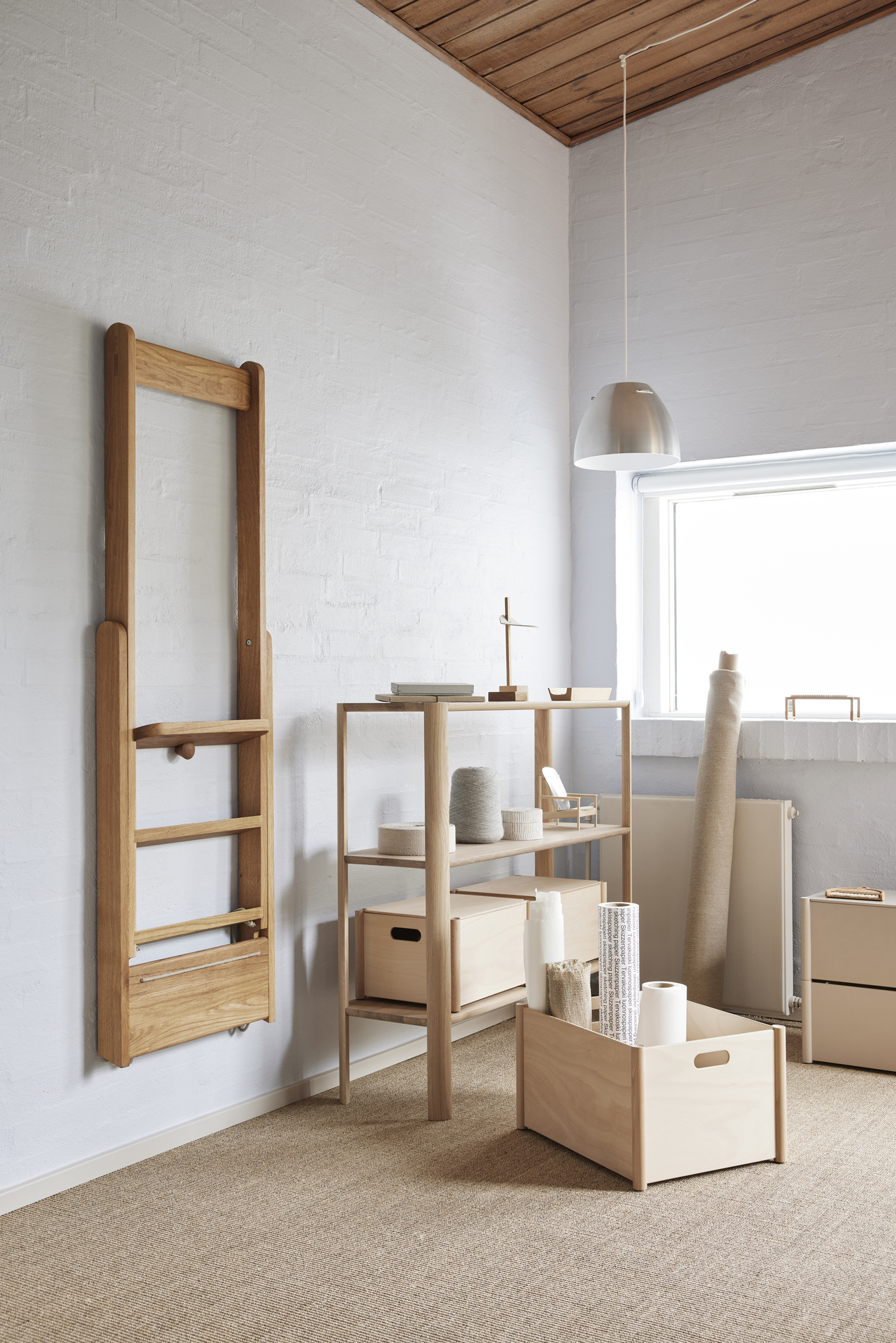 Pillar Storage Box Lid, Medium, Beech