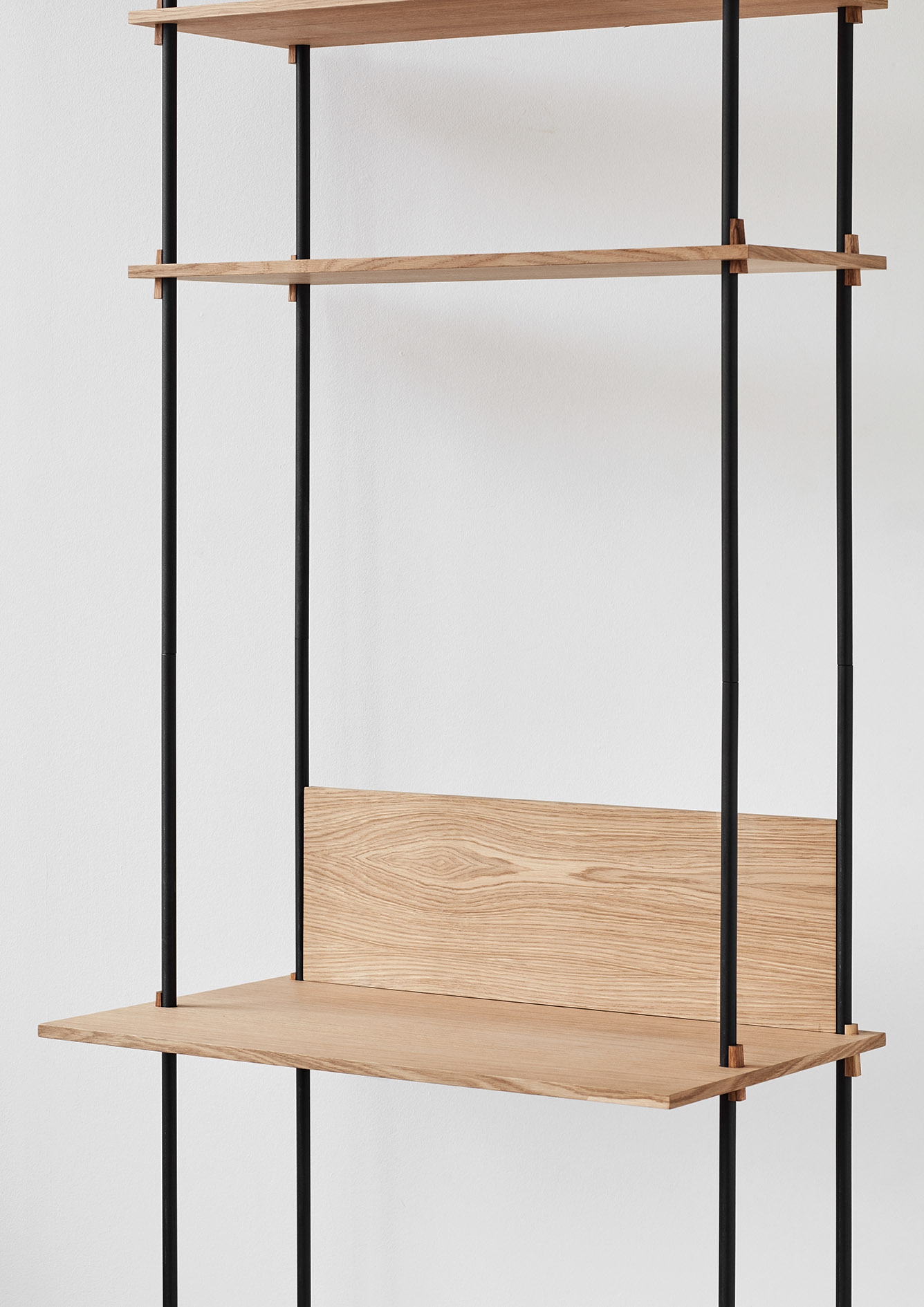 Moebe Shelving System Desk tall single set