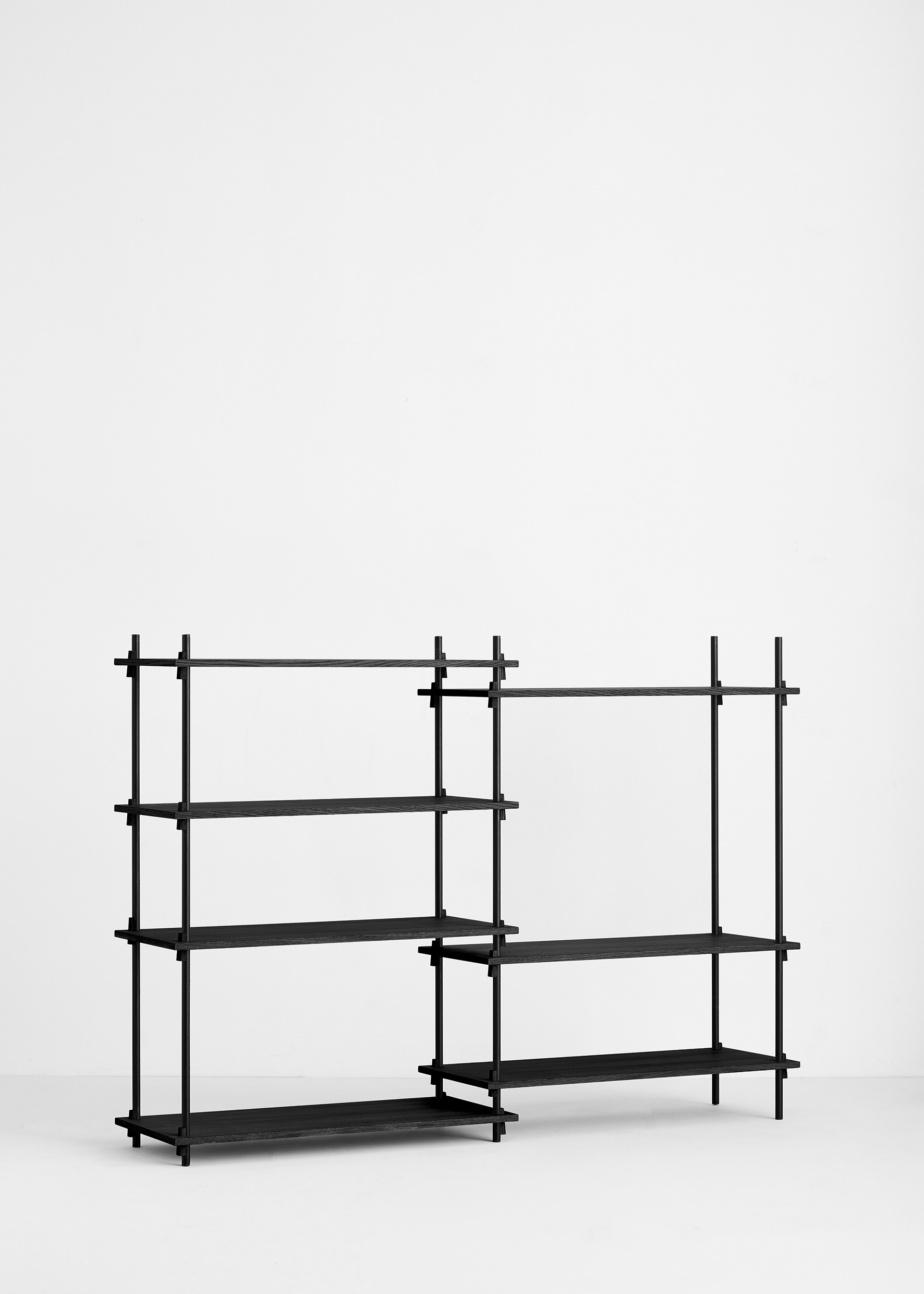 Moebe Shelving System medium double black