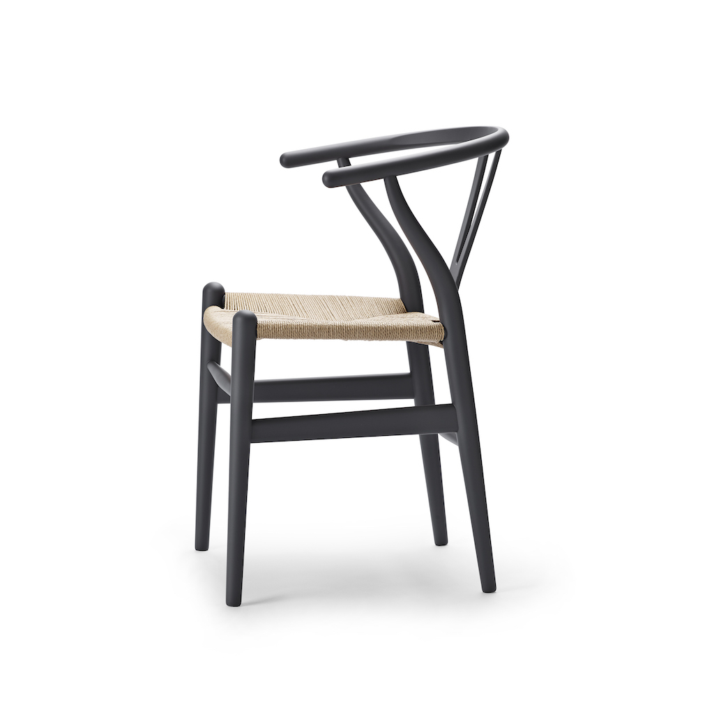 Carl Hansen CH 24 soft grey Naturkordel Wishbone Chair
