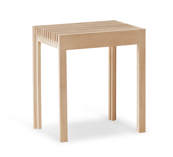 Lightweight Stool, White Oak