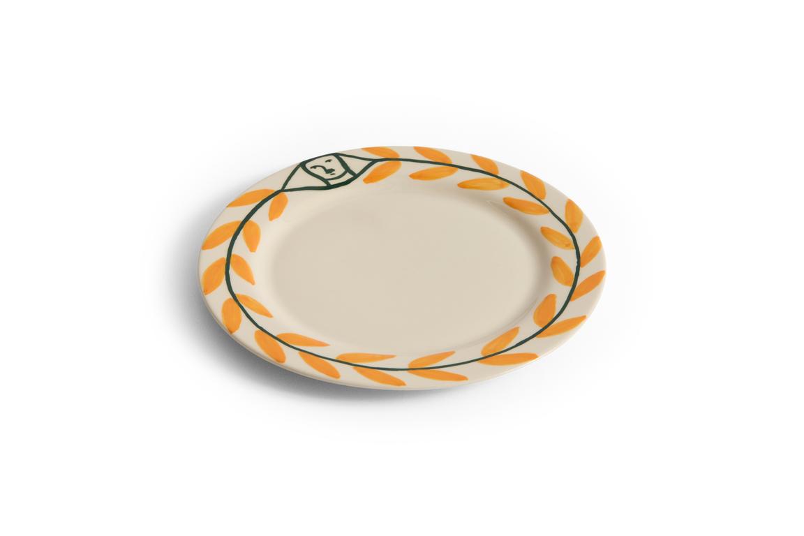 HAY La Pittura Plate Golden Leaf ø24cm
