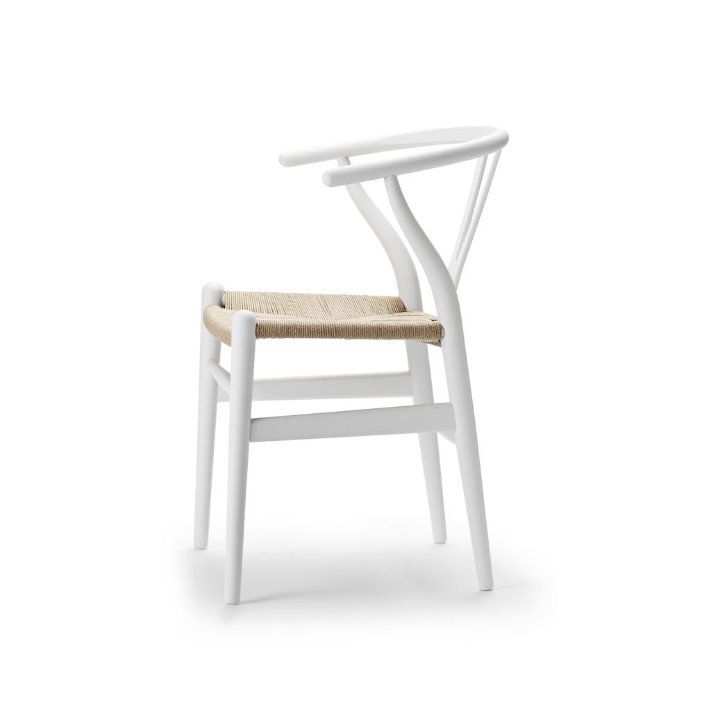 Carl Hansen CH 24 soft white Naturkordel Wishbone Chair