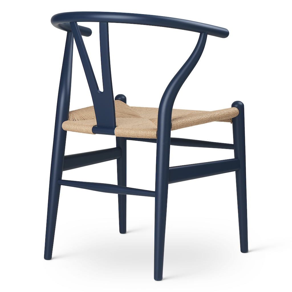 Carl Hansen CH 24 soft blue Naturkordel Wishbone Chair