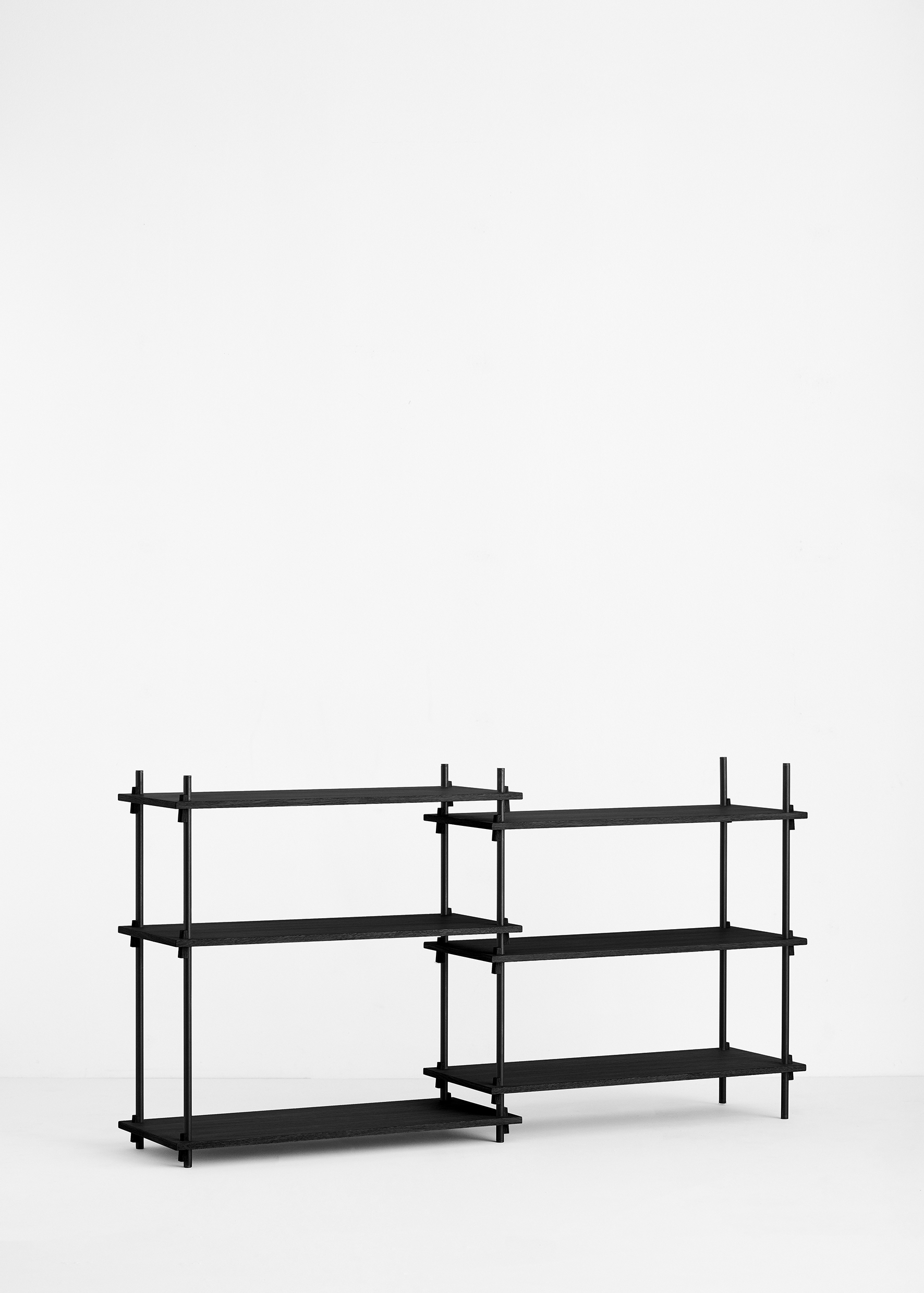 Moebe Shelving System Low double black