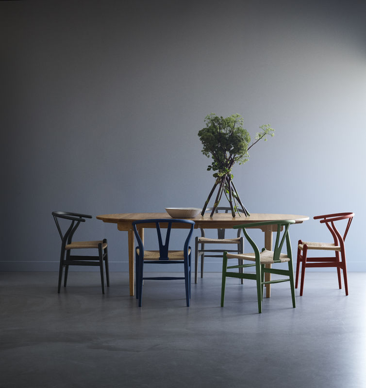 Carl Hansen CH 24 soft grey Naturkordel Wishbone Chair
