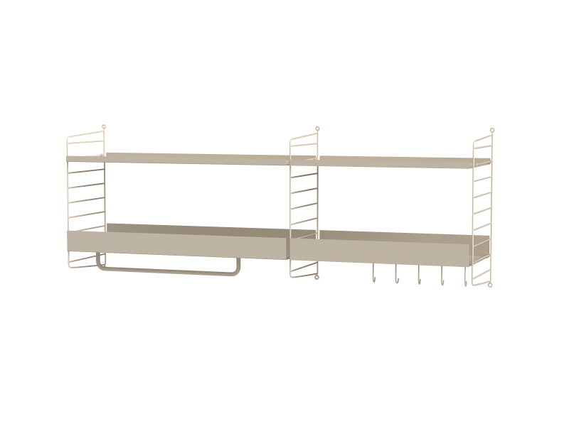 String Regal für Flur Kombination J