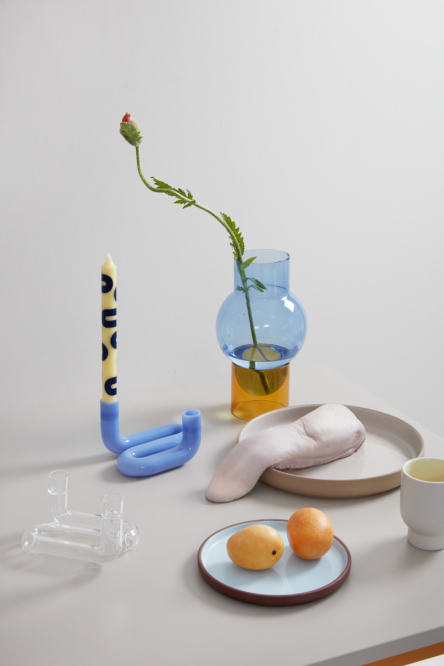 Studio About Kerzen  Yellow / Blue