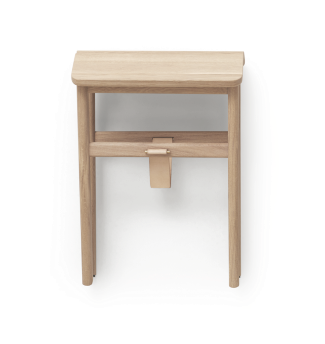 Angle Foldable Stool, White Oak