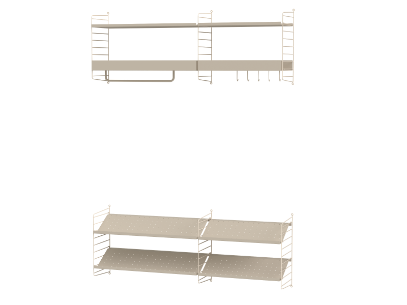 String Regal für Flur Kombination H