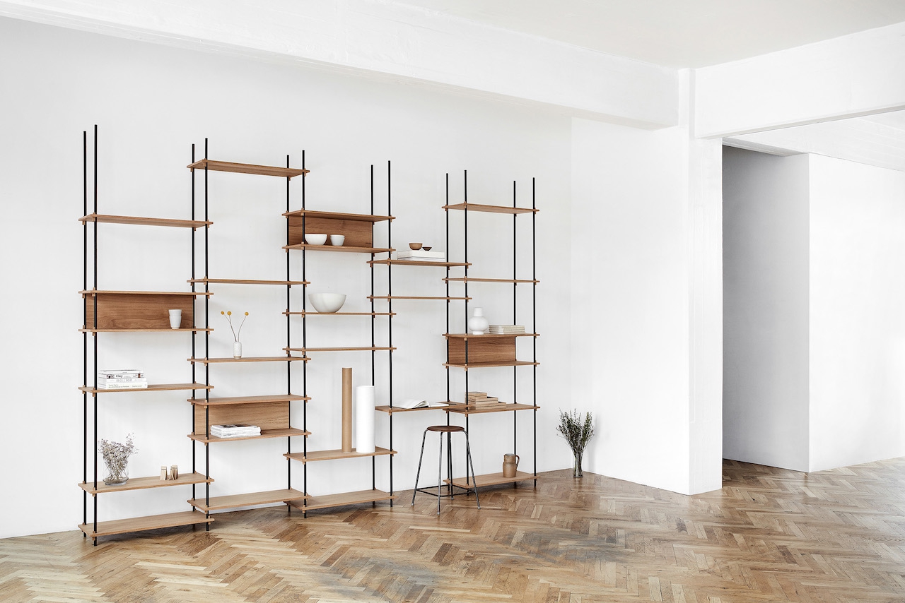 Moebe Shelving System Low double oak
