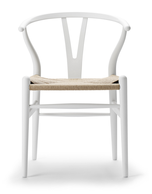 Carl Hansen CH 24 soft white Naturkordel Wishbone Chair