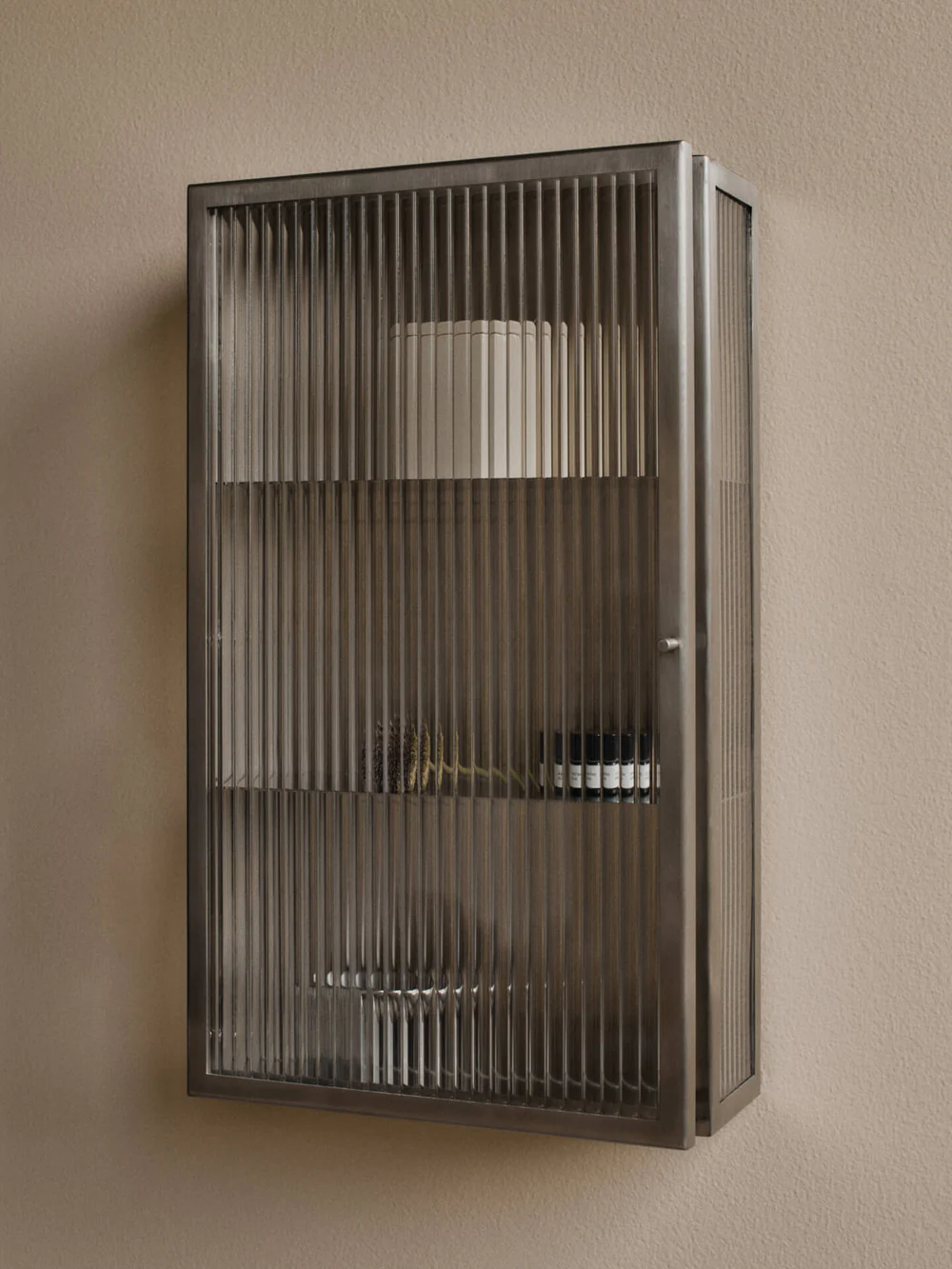 ferm living Wandschrank Haze gebürsteter Edelstahl