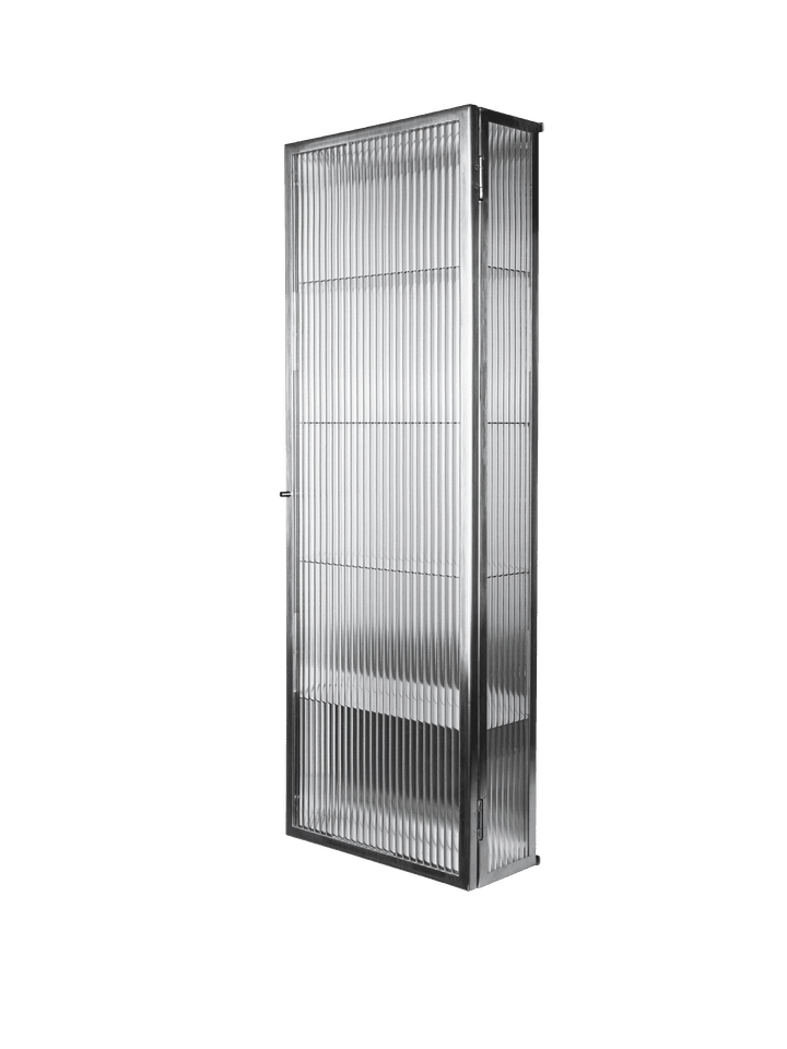 ferm living Haze Wandschrank gebürsteter Edelstahl
