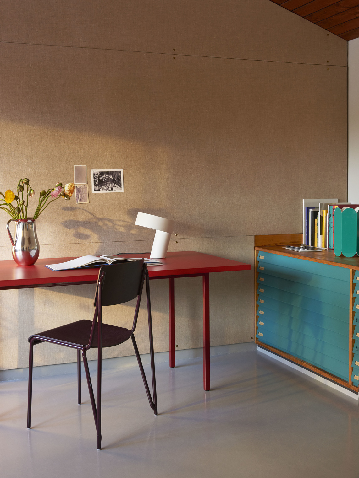 HAY Two Colour Table Maroon Red