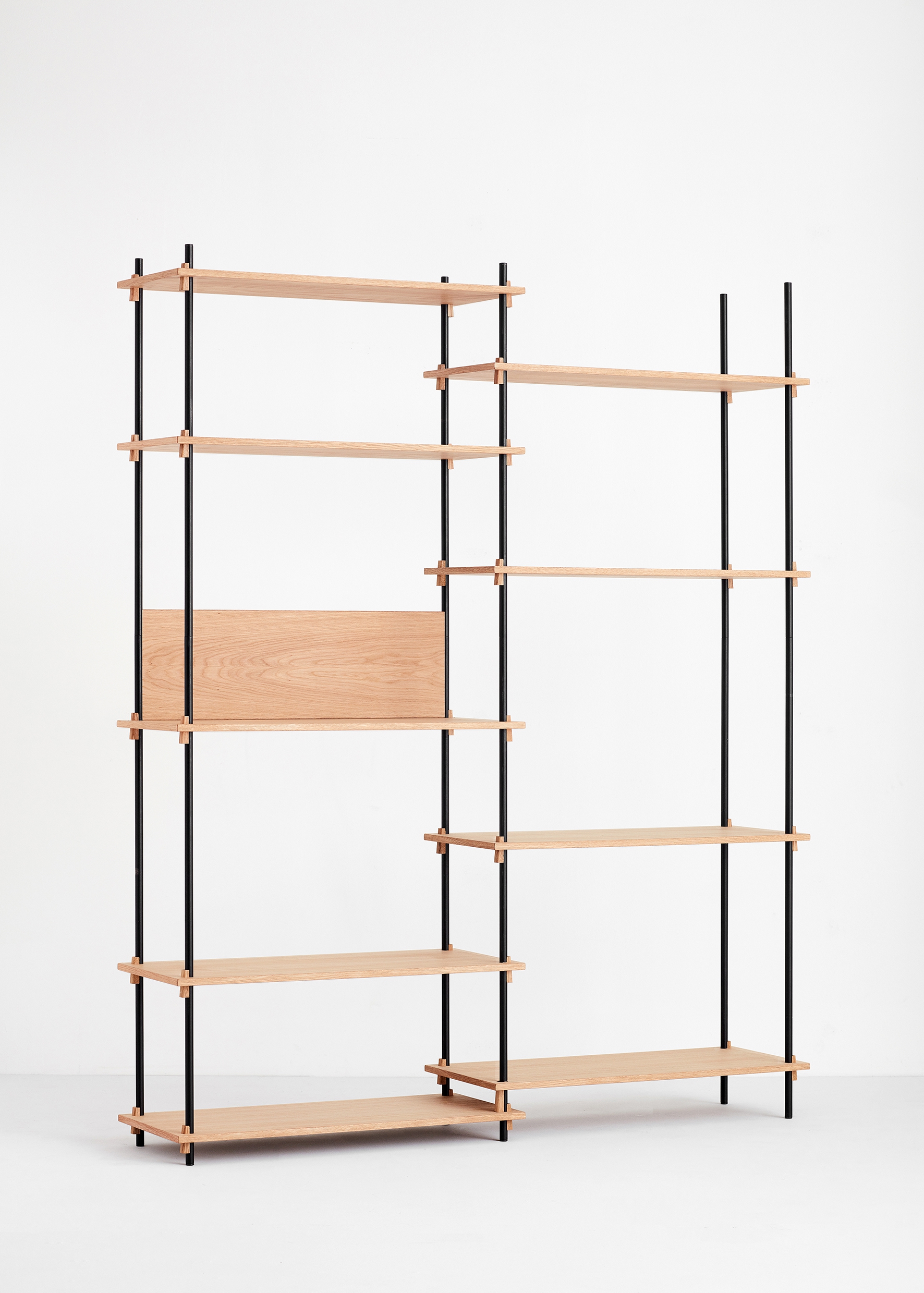 Moebe Shelving System tall double oak