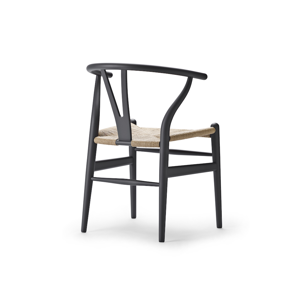 Carl Hansen CH 24 soft grey Naturkordel Wishbone Chair