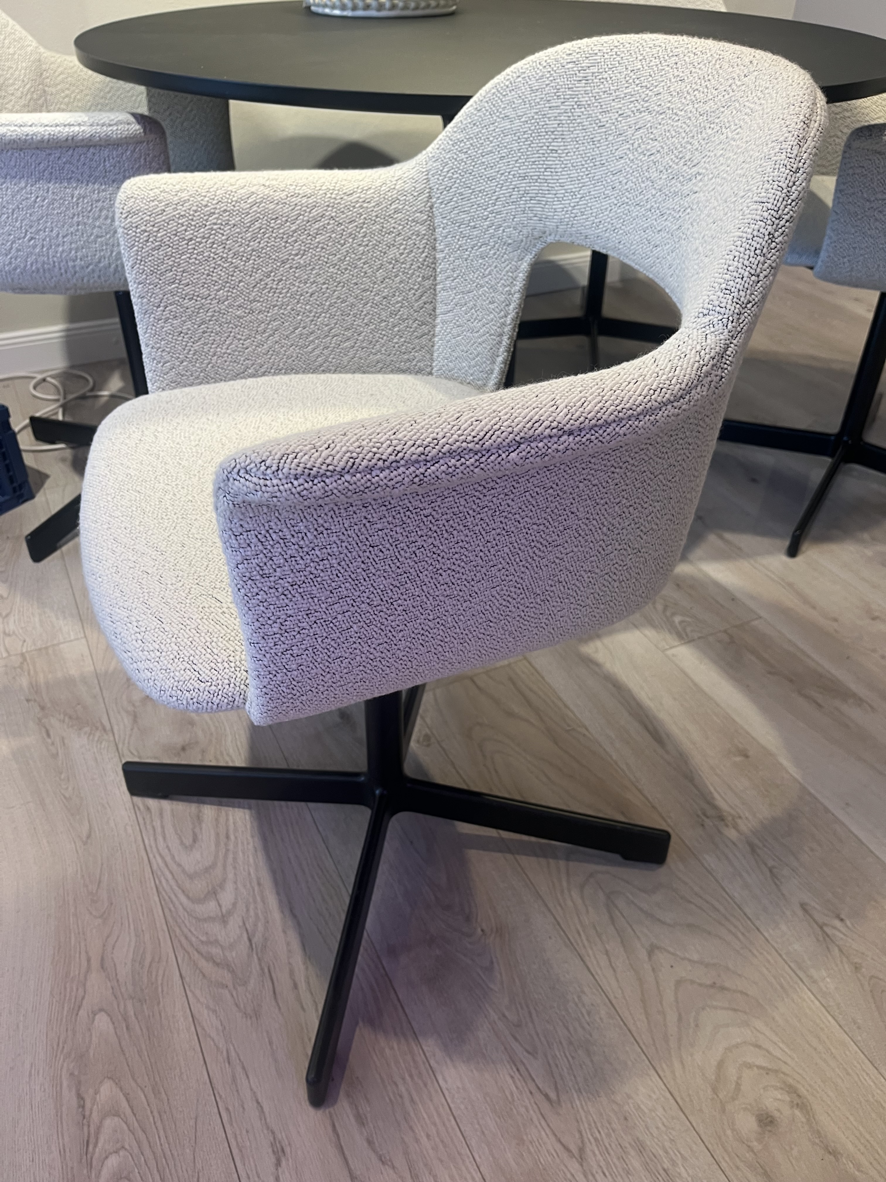 HAY Layout Armchair 234 | Base black | Turf Creme Melange