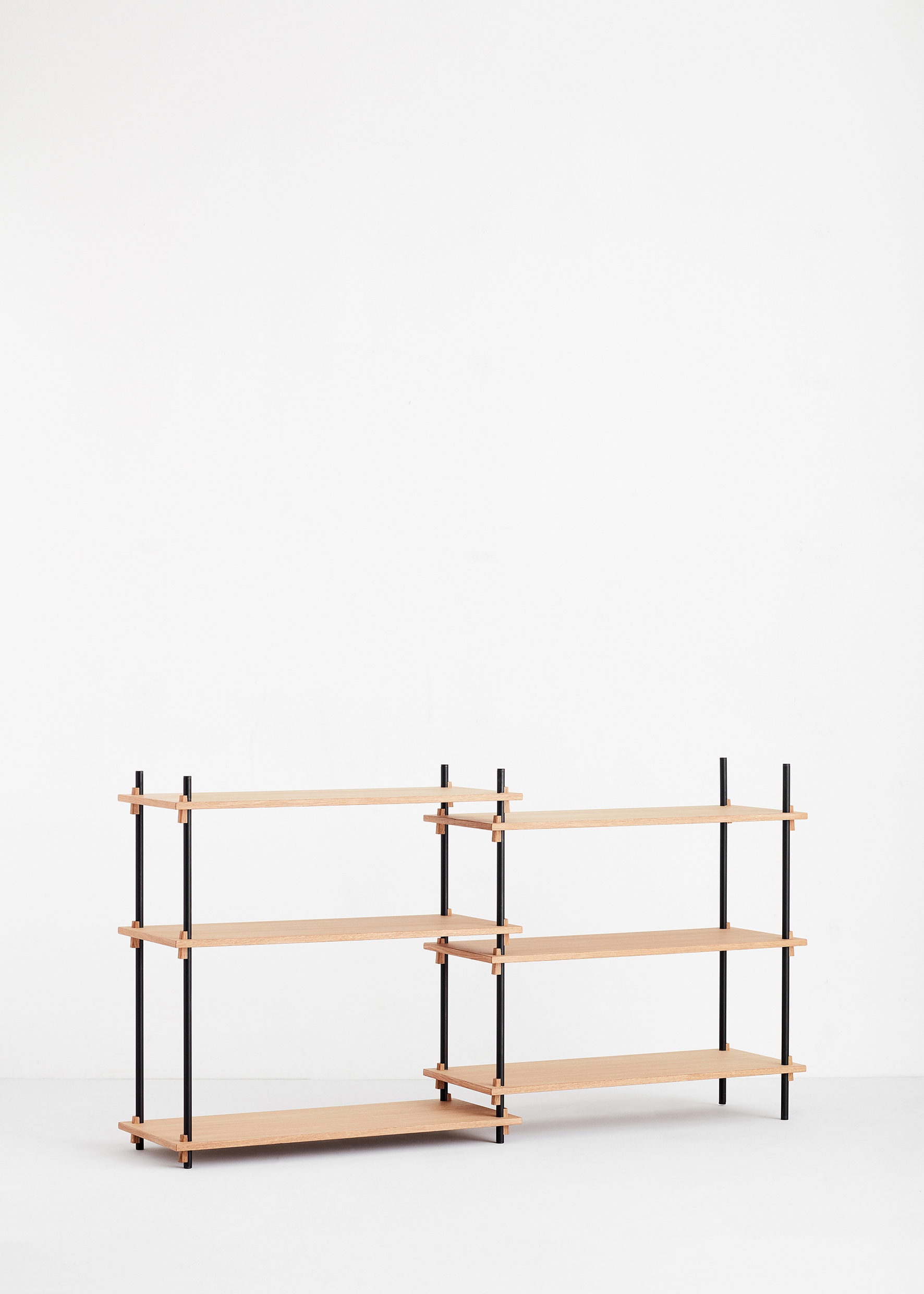 Moebe Shelving System Low double oak