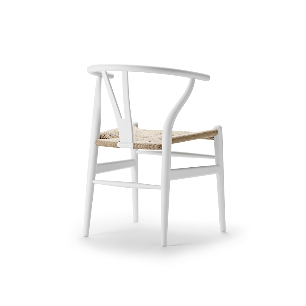 Carl Hansen CH 24 soft white Naturkordel Wishbone Chair