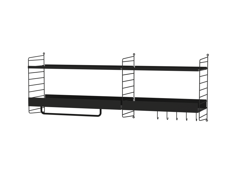 String Regal für Flur Kombination J