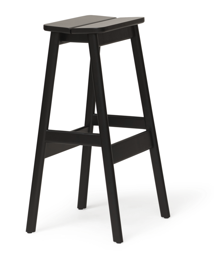Angle Standard Bar Stool 75, Black