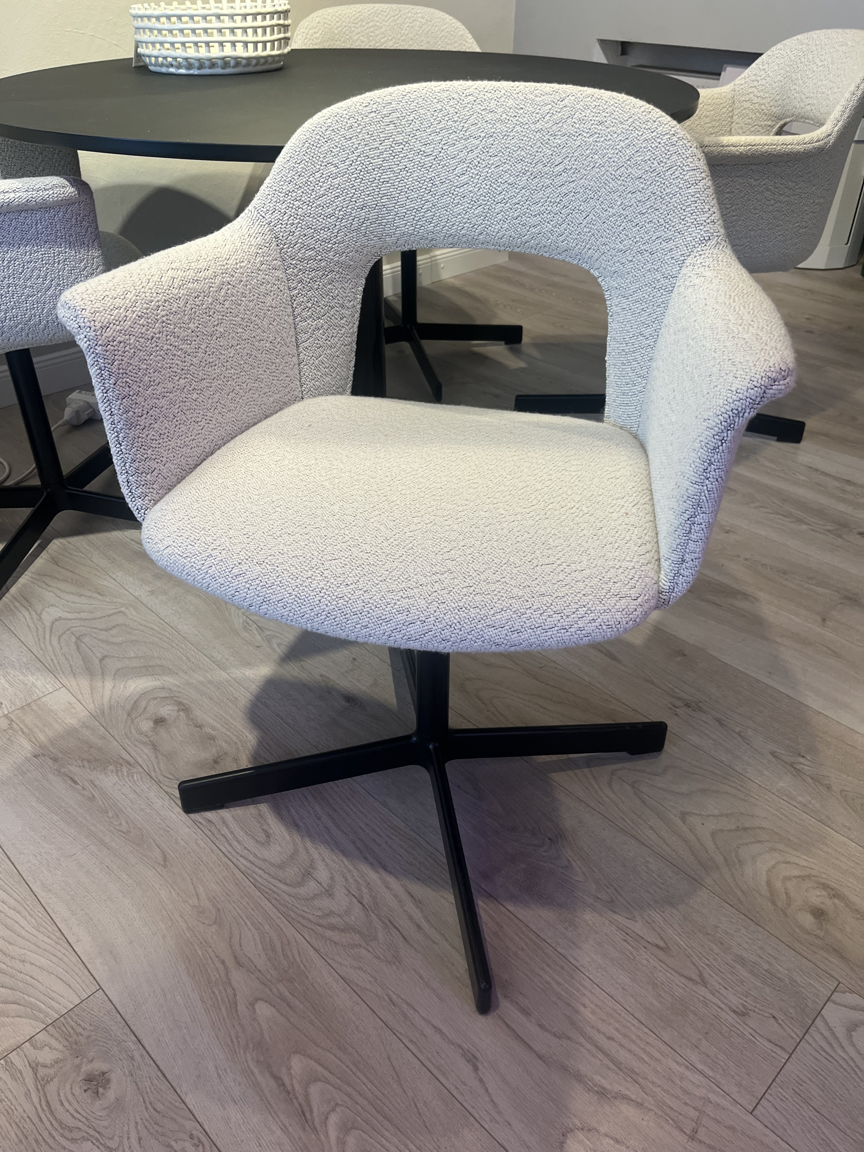 HAY Layout Armchair 234 | Base black | Turf Creme Melange