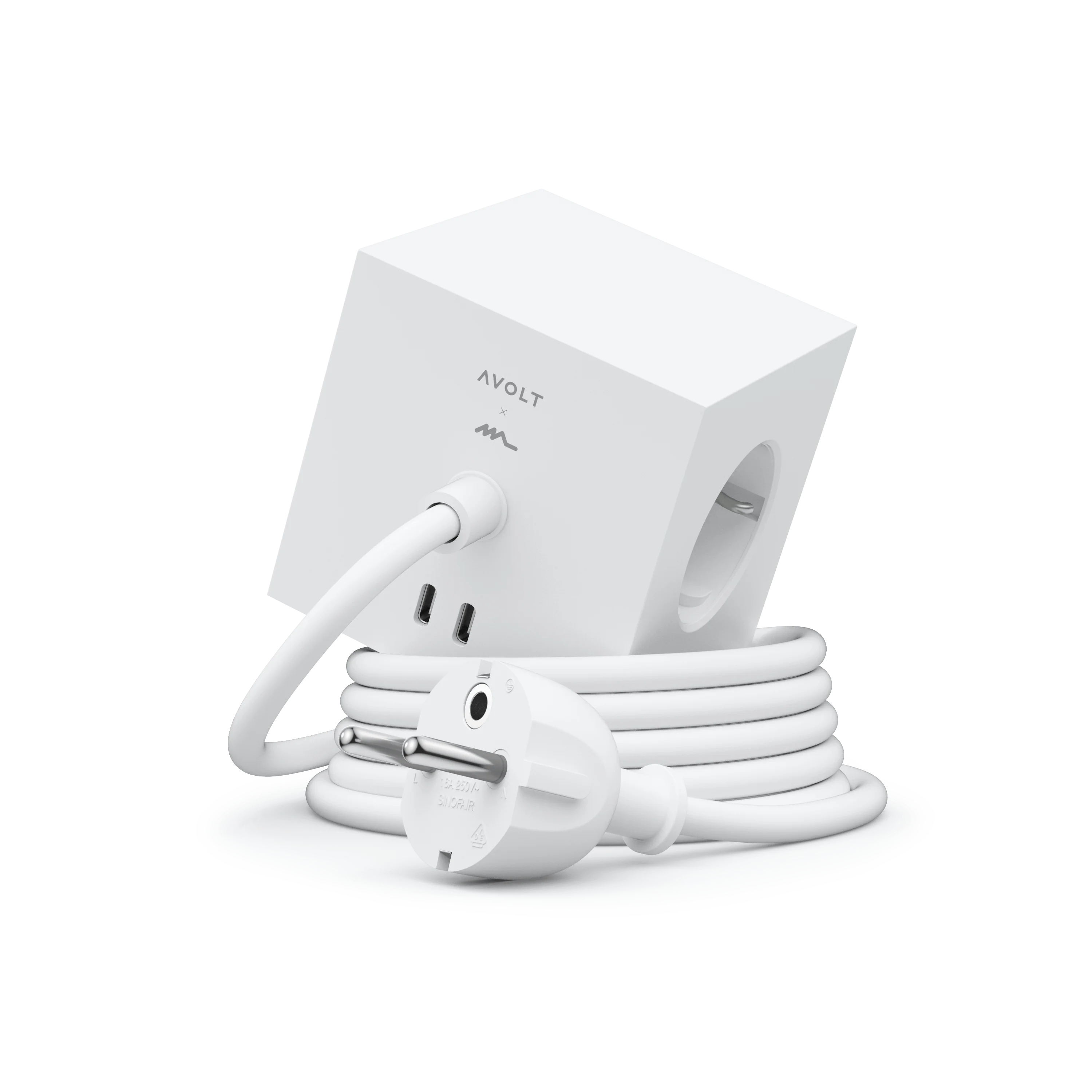 Avolt Square 1 Mehrfachsteckdose | Martinelli Luce | Opal white