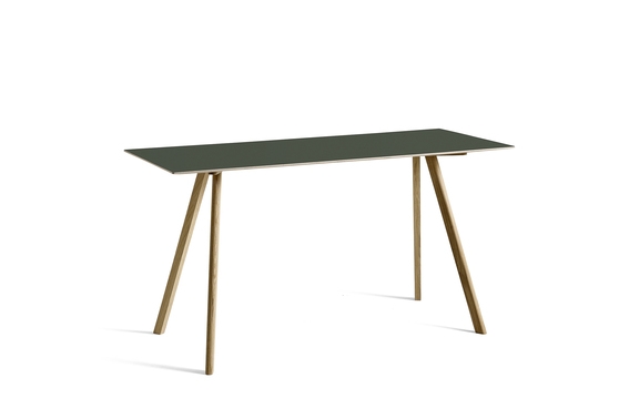 HAY Tisch CPH 30 Linoleum grün / Eiche hoch